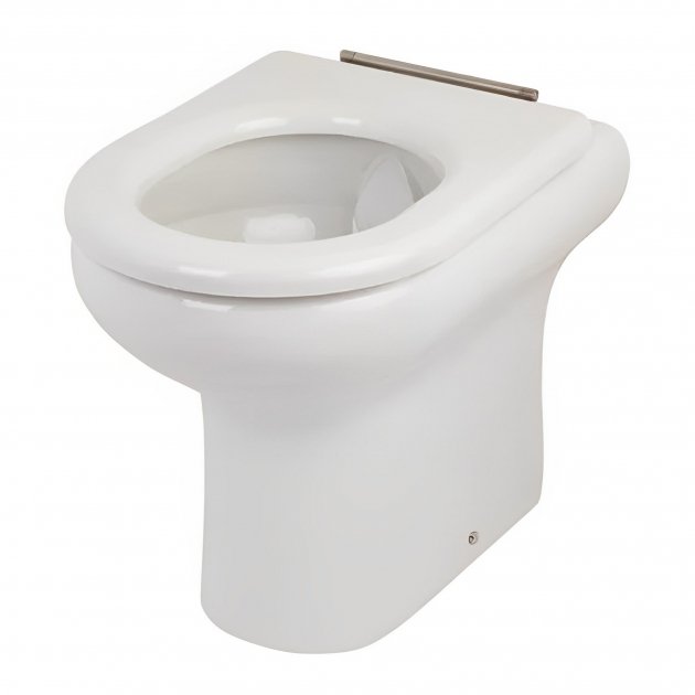 RAK Compact Special Needs Rimless Back to Wall Toilet And Soft Close Seat - White