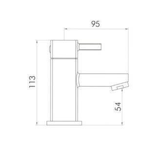 Scudo Forme Mono Basin Mixer Tap With Push Waste - Chrome - Image 2