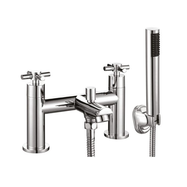 Scudo Kross Bath Shower Mixer Tap With Shower Kit And Wall Bracket - Chrome