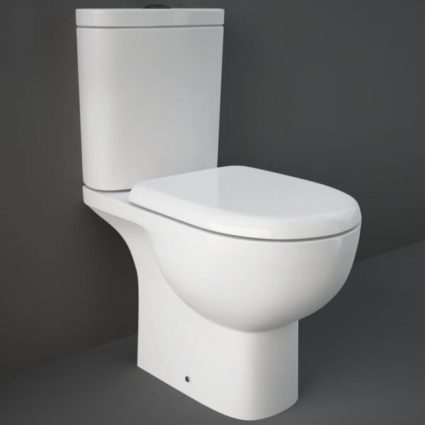 RAK Tonique Full Access Open Back Close Coupled Toilet With Cistern And Soft Close Seat - White