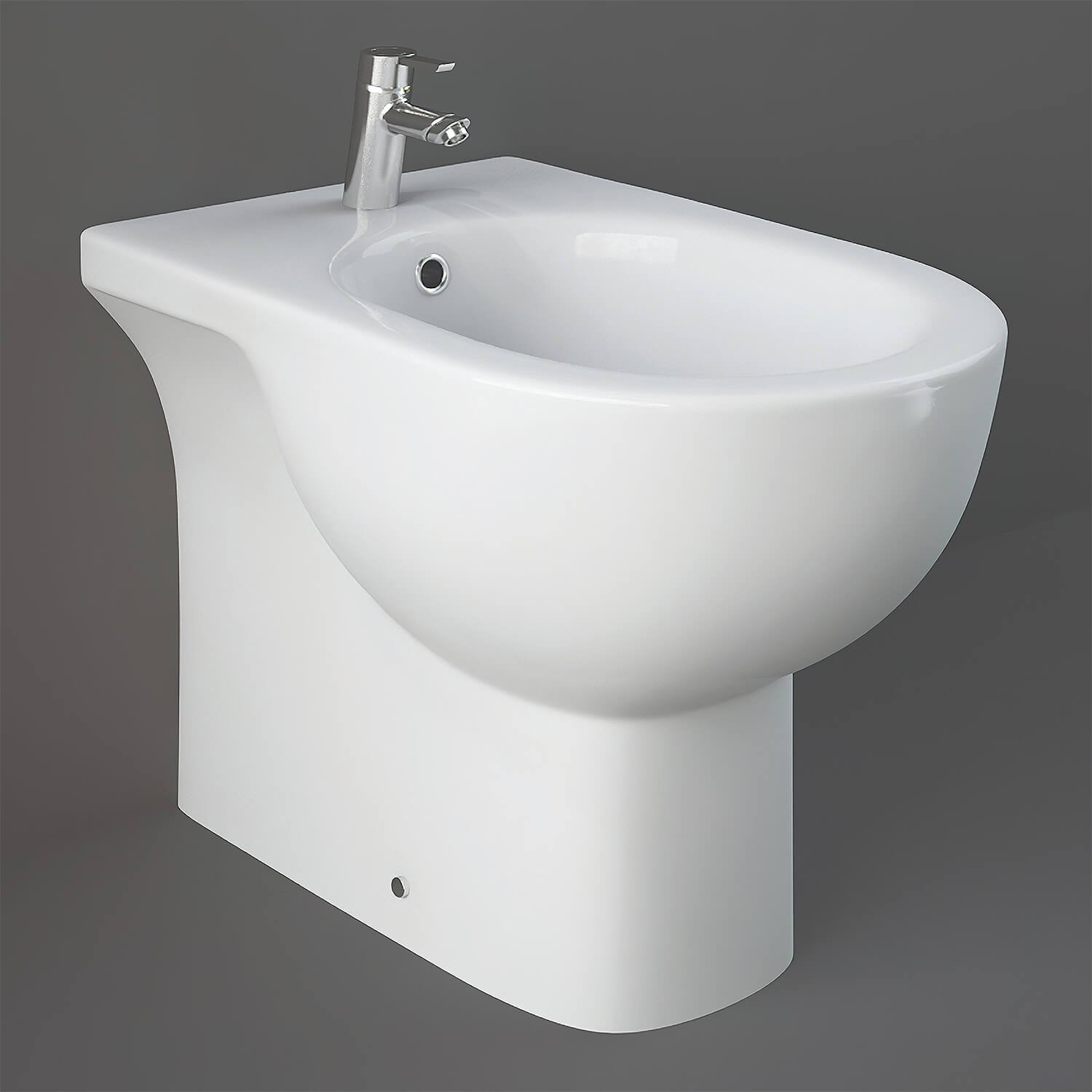 RAK Tonique Back To Wall Bidet - 360mm Wide - 1 TH - White