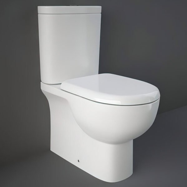 RAK Tonique Back To Wall Close Coupled Toilet With Cistern And Soft Close Seat - White