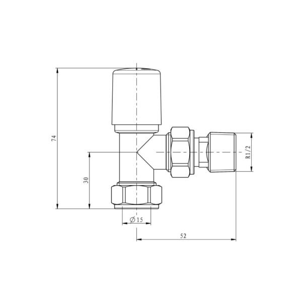 Scudo Angled Towel Radiator Valve Pair - Image 2