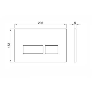 Scudo Square Dual Flush Plate - Image 2