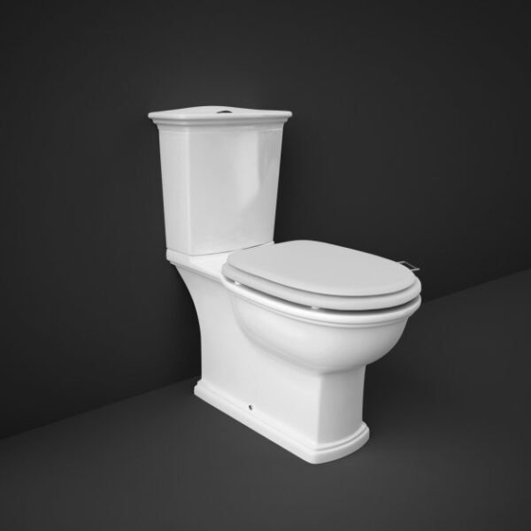 RAK Washington Close Coupled Toilet With Push Button Cistern And Seat - White