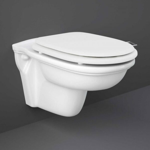 RAK Washington Rimless Wall Hung Toilet And Seat - White