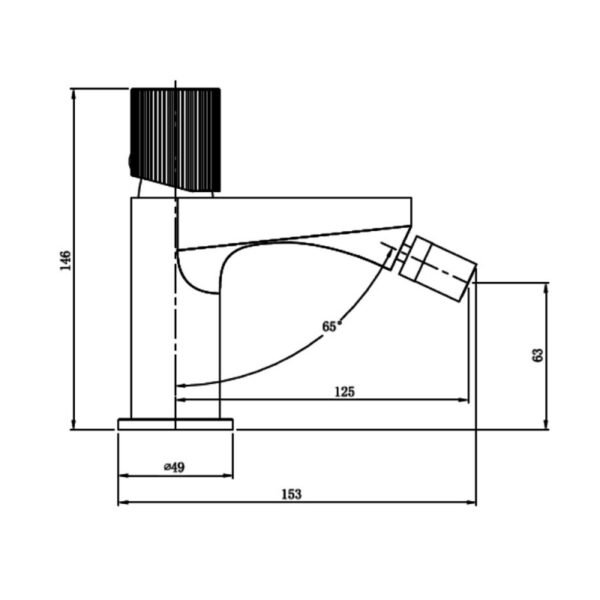 RAK Amalfi Round Bidet Mixer Tap - 1 TH - Image 2