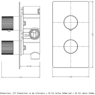 RAK Amalfi 2 Outlet Thermostatic Concealed Shower Valve - Image 2