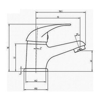 RAK Basic Mini Mono Basin Mixer Tap - 1 TH - Chrome - Image 2
