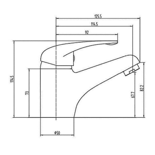 RAK Basic Mono Basin Mixer Tap - 1 TH - Chrome - Image 4