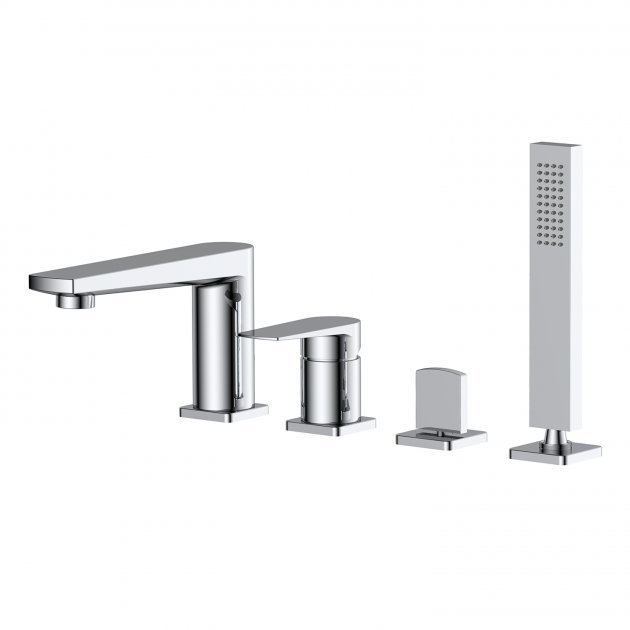 RAK Blade Bath Shower Mixer Tap - 4 TH - Chrome