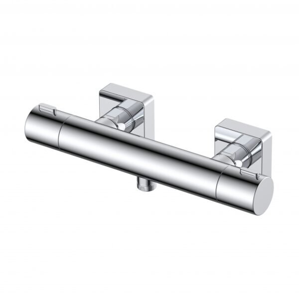 RAK Blade 1 Outlet Wall Mounted Thermostatic Exposed Shower Valve - Chrome