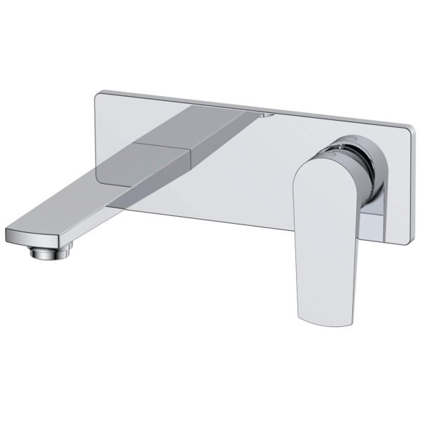 RAK Blade Wall Mounted Basin Mixer Tap With Back Plate - 1 TH - Chrome