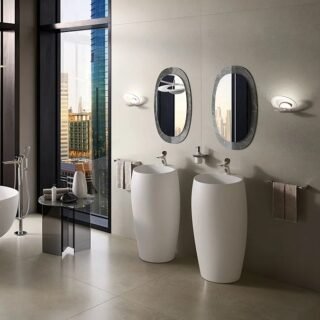 Rak Cloud Freestanding Wash Basin - 500mm Wide - 1 TH - Image 3