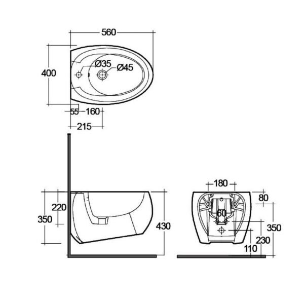 Rak Cloud Back To Wall Bidet - Image 3