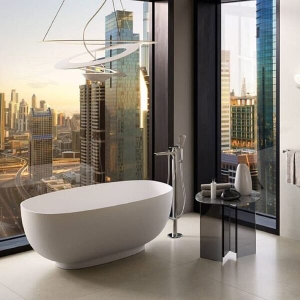 Rak Cloud Freestanding Bath - 1400mm x 753mm - Image 2