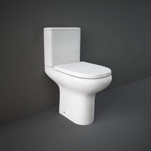 RAK Compact Open Back Close Coupled Toilet With Soft Close Seat - White