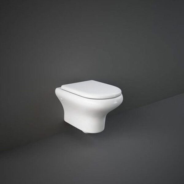 RAK Compact Rimless Back To Wall Toilet With Soft Close Seat - White