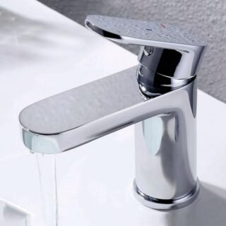RAK Compact Round Mono Basin Mixer Tap With Waste - 1 TH - Chrome - Image 3