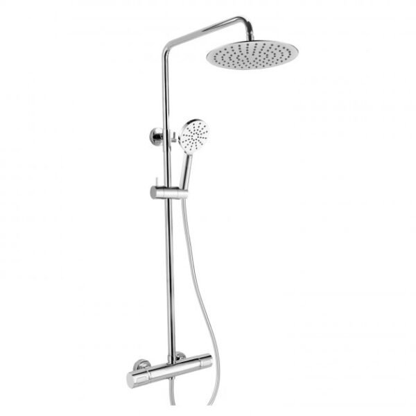 RAK Compact Round Thermostatic Exposed Shower Kit - Chrome
