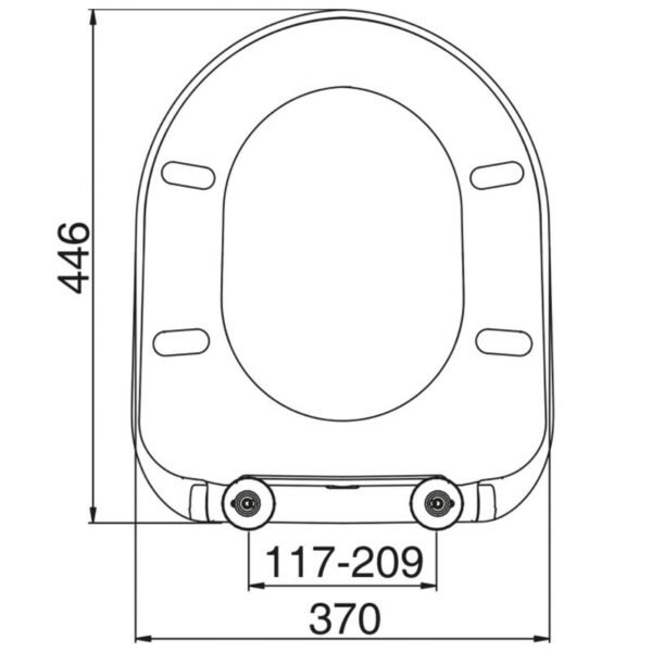 RAK Compact Soft Close Toilet Seat - White - Image 2