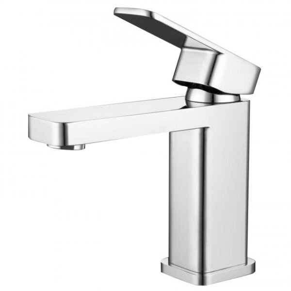 RAK Compact Square Mono Basin Mixer Tap With Waste - 1 TH - Chrome