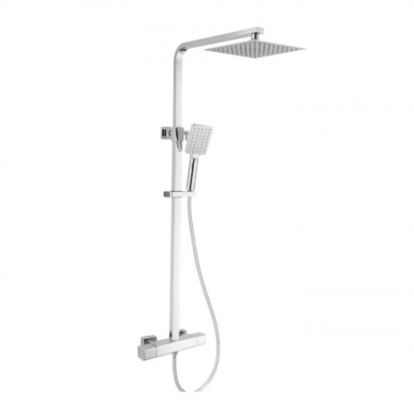 RAK Compact Square Thermostatic Exposed Shower Kit - Chrome