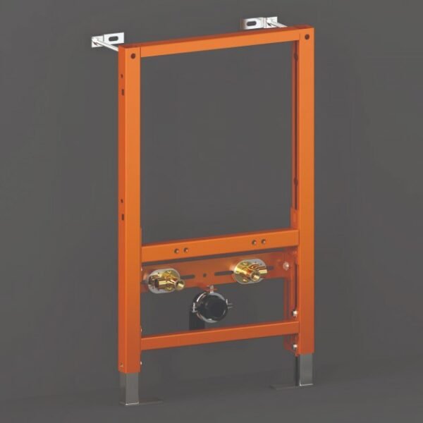 Rak Ecofix Concealed Bidet Support Frame With Adjustable Fittings - 820mm High - Orange
