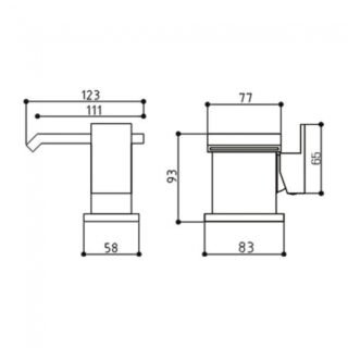 RAK Cubis Art Basin Mixer Tap - 1 TH - Chrome - Image 2