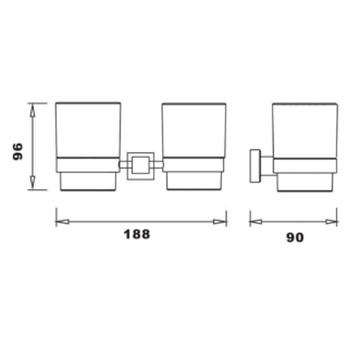 RAK Cubis Double Tumbler And Holder - Image 2
