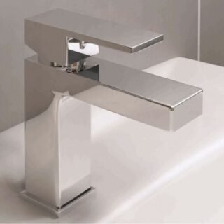 RAK Cubis Mono Basin Mixer Tap With Waste - 1 TH - Chrome - Image 2