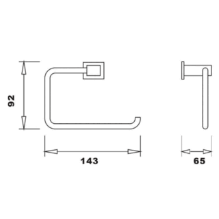 RAK Cubis Toilet Roll Holder - Image 2