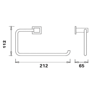 RAK Cubis Towel Ring - Image 2