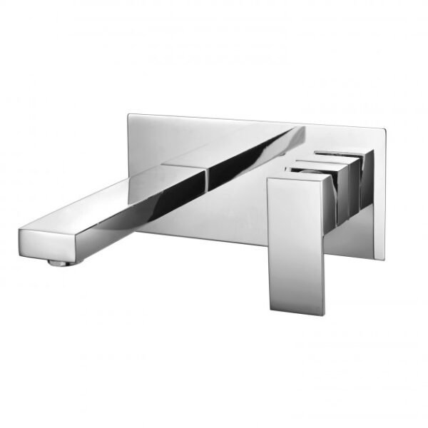 RAK Cubis Wall Mounted Basin Mixer Tap - 2 TH - Chrome