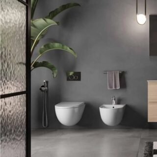 RAK Des Rimless Wall Hung Toilet With Soft Close Seat - Alpine White - Image 2