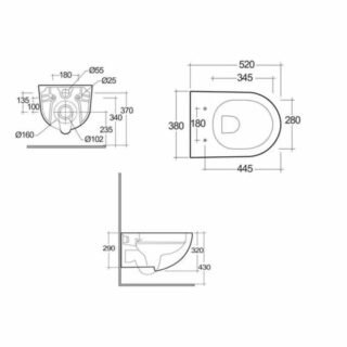RAK Des Rimless Wall Hung Toilet With Soft Close Seat - Alpine White - Image 4