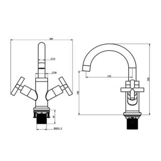 RAK Ella Basin Mixer Tap - 1 TH - Chrome - Image 3