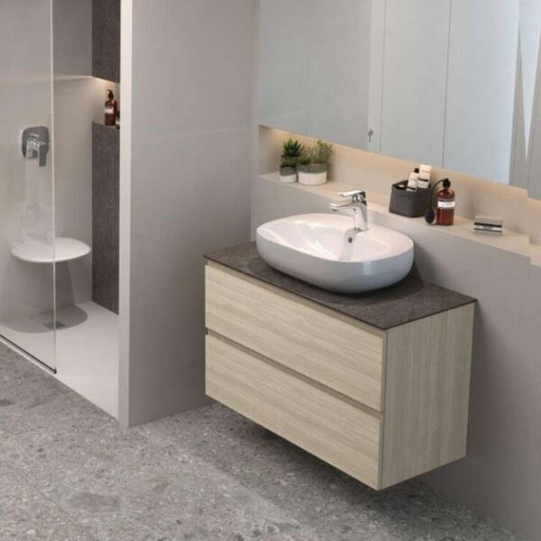 Rak Illusion countertop Basin - 600mm Wide - Alpine White - Image 2