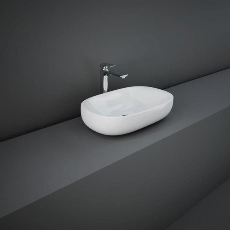 Rak Illusion countertop Basin - 600mm Wide - Alpine White