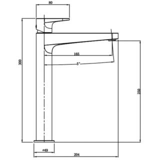 RAK Ischia Tall Basin Mixer Tap - 1 TH - Image 2