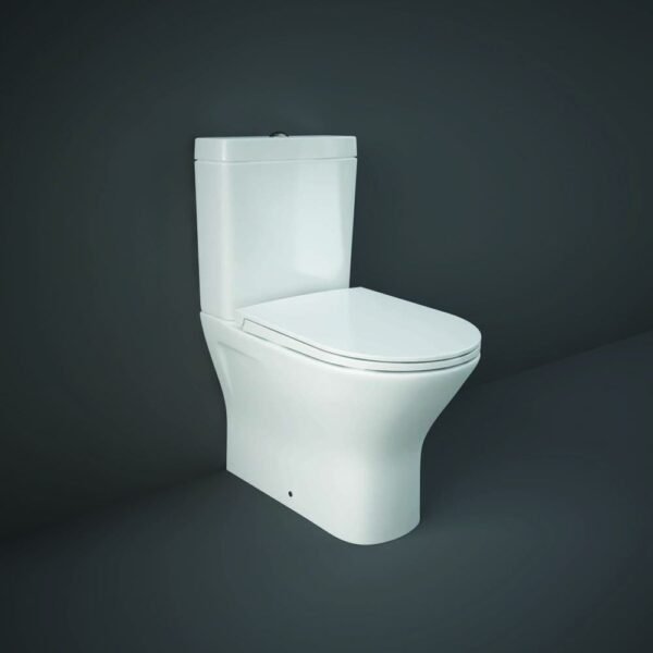 Rak Resort Maxi Closed Back  To Wall Close Coupled Toilet With Seat - White