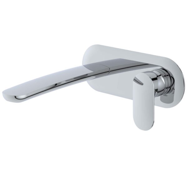 RAK Mercury Wall Mounted Basin Mixer Chrome Tap - 2 TH - Chrome
