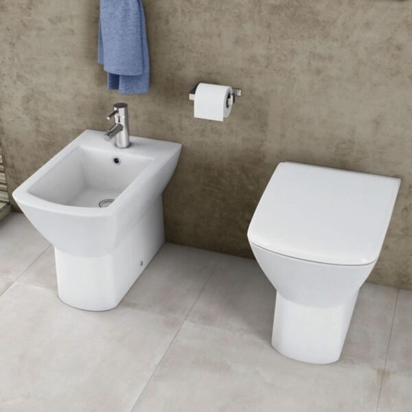 RAK Metropolitan Back To Wall Toilet With Soft Close Seat - White - Image 2