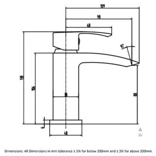 RAK Metropolitan Mini Mono Basin Mixer Tap - 1 TH - Chrome - Image 4