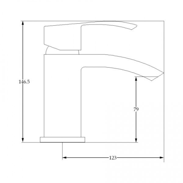 RAK Metropolitan Mono Basin Mixer Tap - 1 TH - Chrome - Image 2