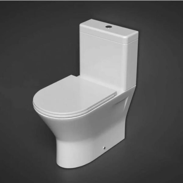 Rak Resort Mini Closed Back  To Wall Close Coupled Toilet With Seat - White