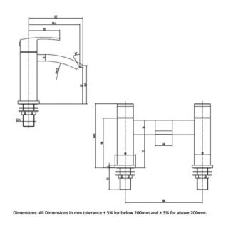 RAK Moon Bath Filler Tap - 2 TH - Image 2