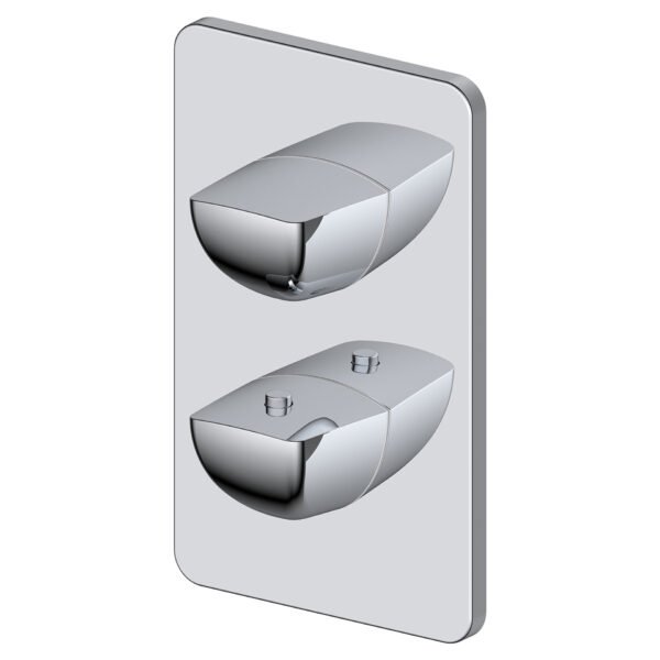 RAK Moon 2 Outlet Thermostatic Concealed Shower Valve - Chrome