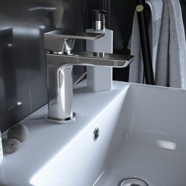 RAK Moon Mini Mono Basin Mixer Tap With Waste - 1 TH - Image 2