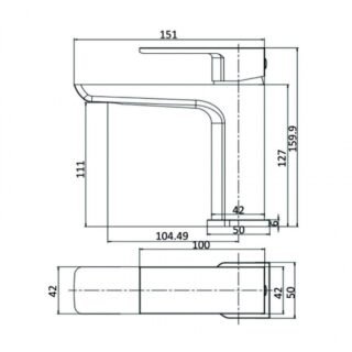 RAK Moon Mono Basin Mixer Tap With Waste - 1 TH - Image 5